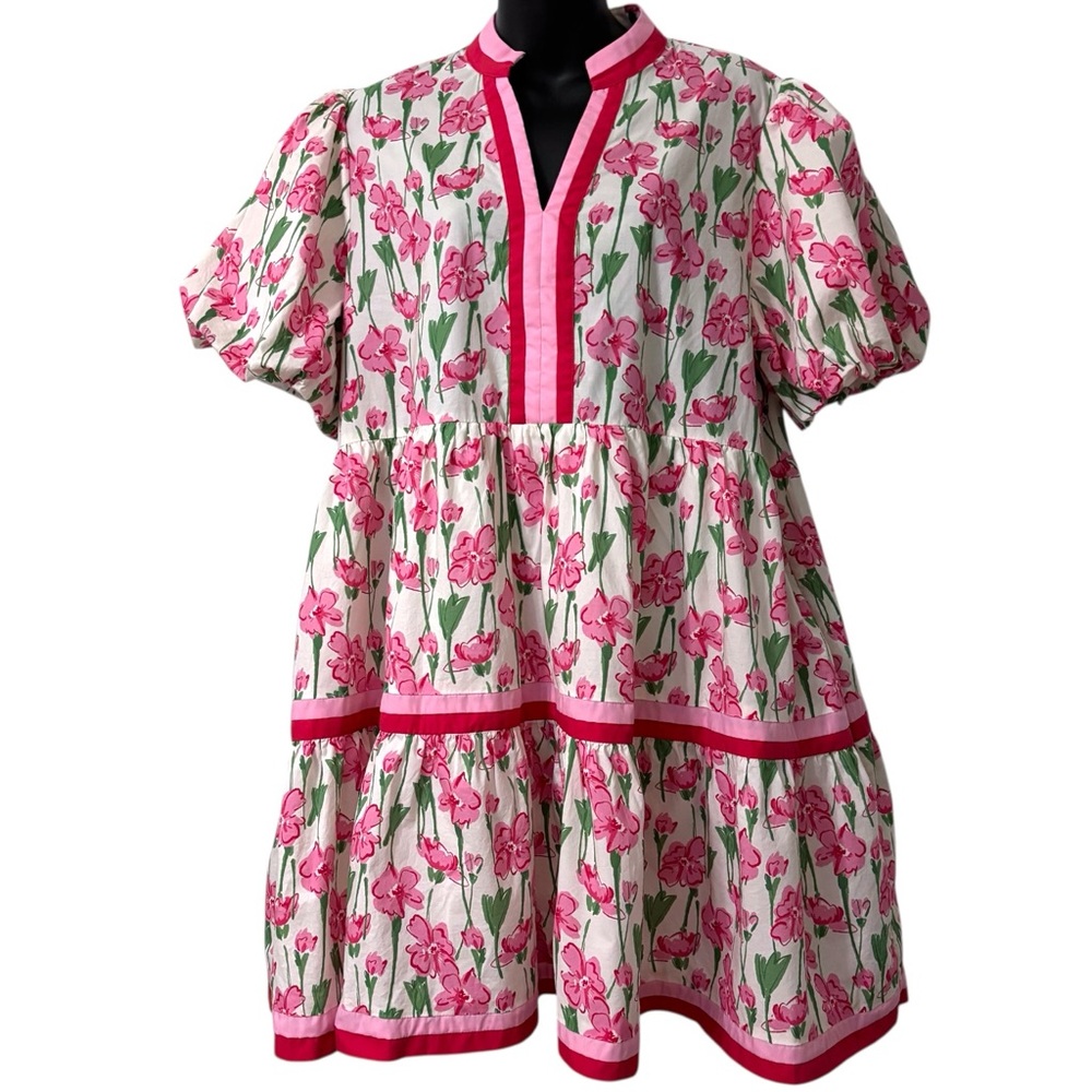 Entro Naturally Chic Floral Print mini dress size XL - Picture 2 of 9